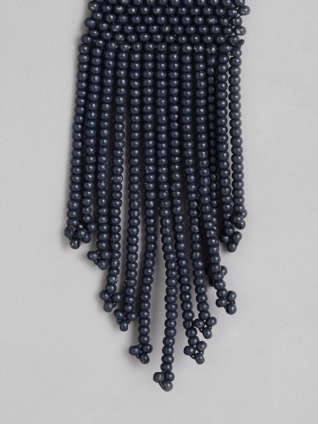 Blueberry navy blue beaded drop earring