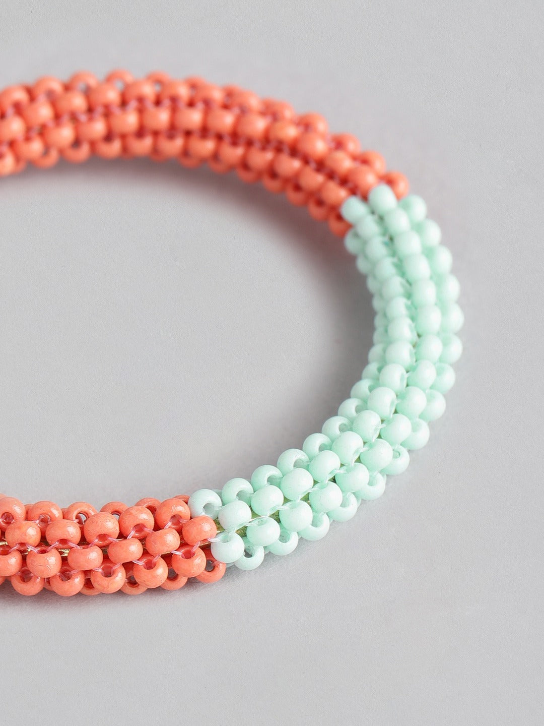 Blueberry multi beaded hoop earring