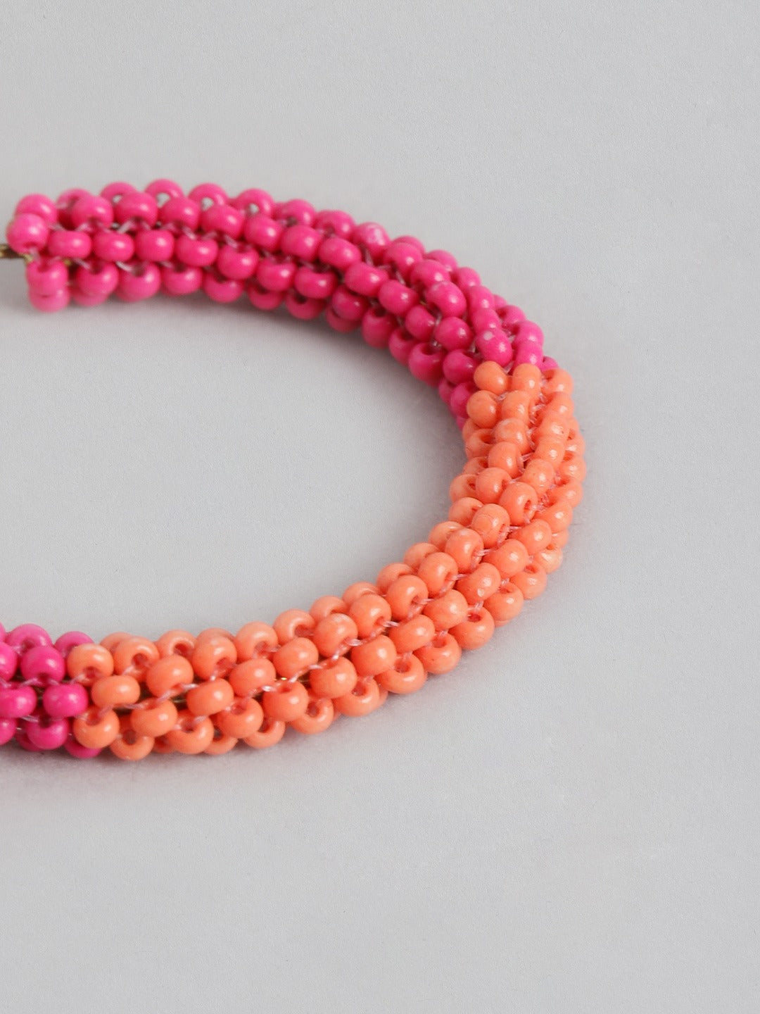 Blueberry multi beaded hoop earring