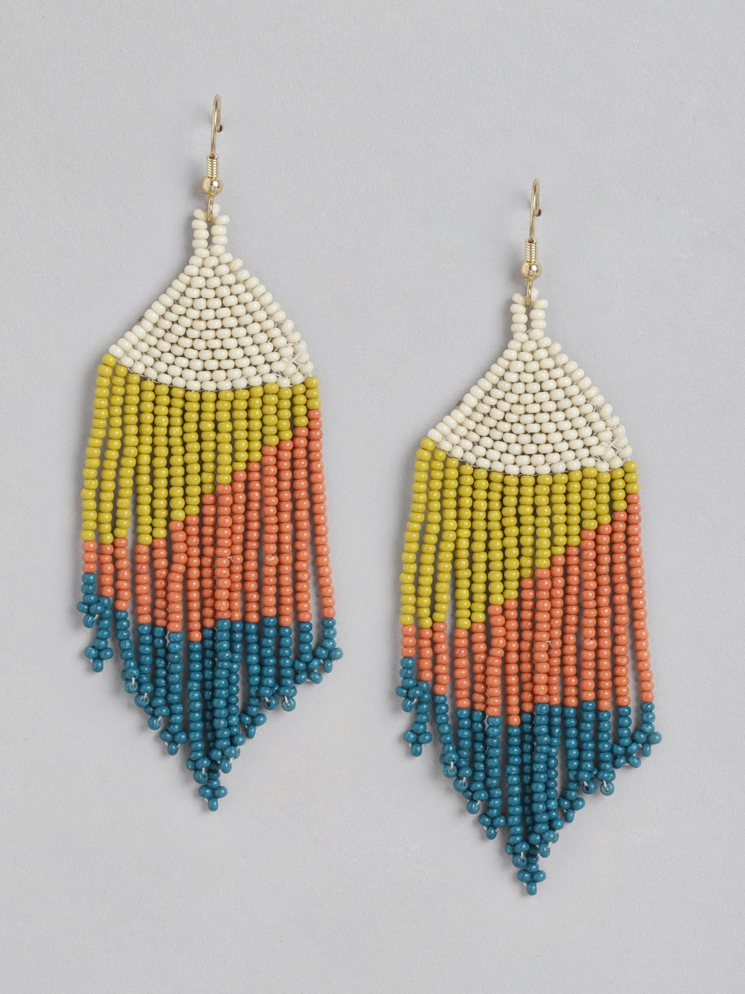 Blueberry multi beaded drop earring
