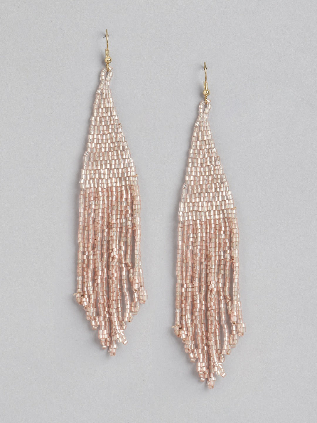 Blueberry golden glass beaded drop earring
