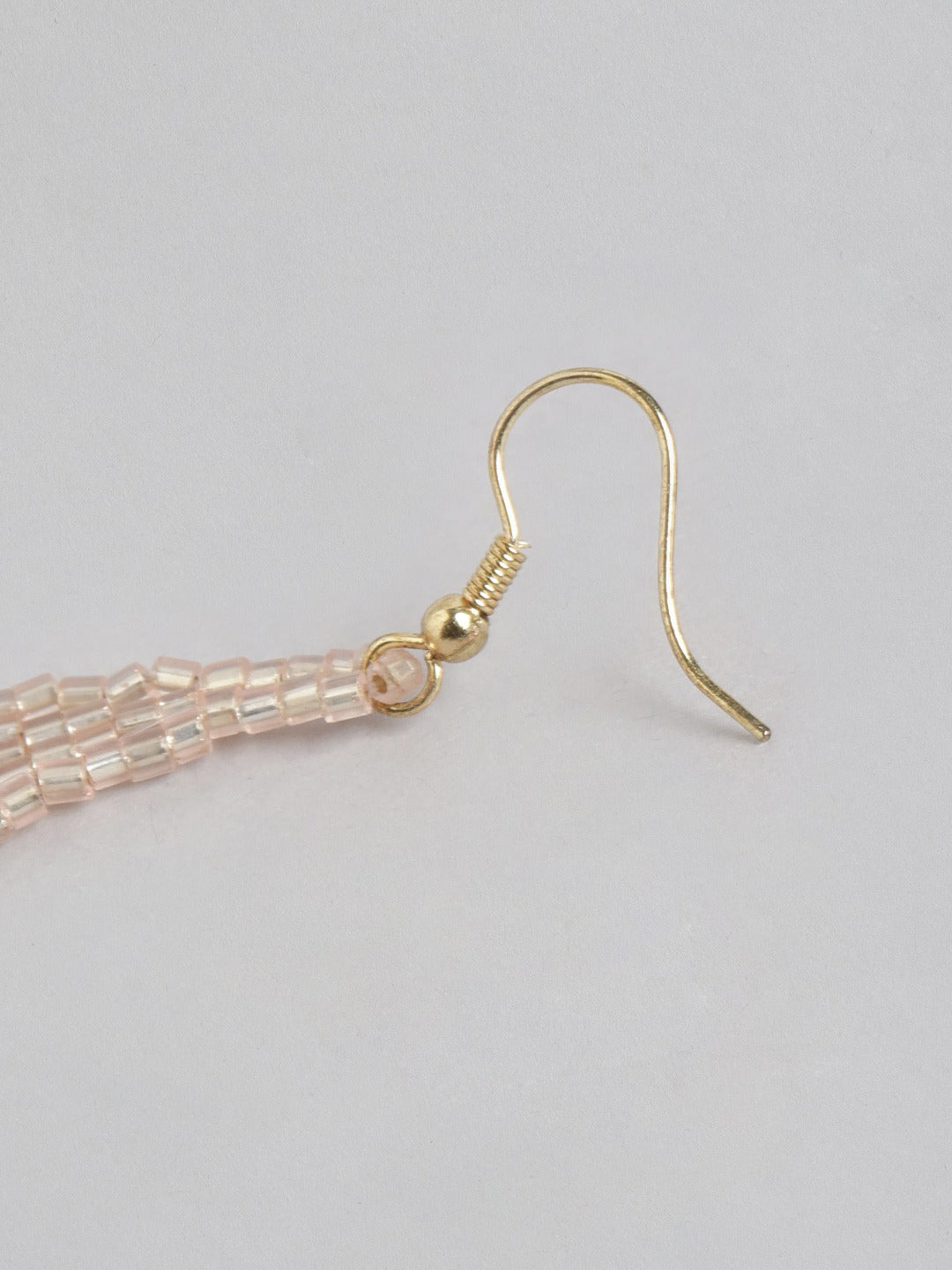 Blueberry golden glass beaded drop earring