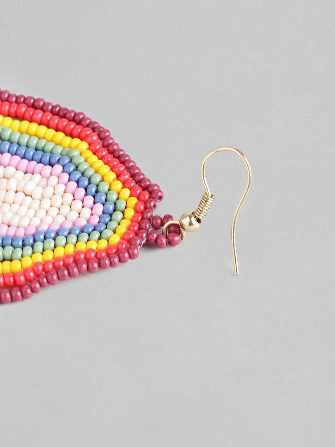 Blueberry multi beaded drop earring