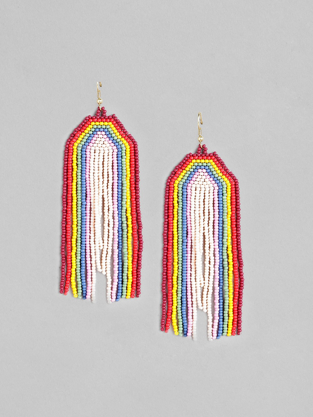 Blueberry multi beaded drop earring