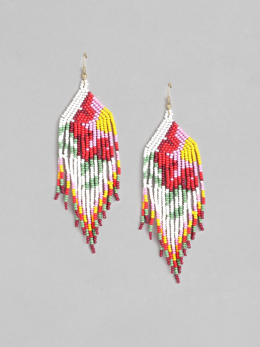 Blueberry multi beaded drop earring