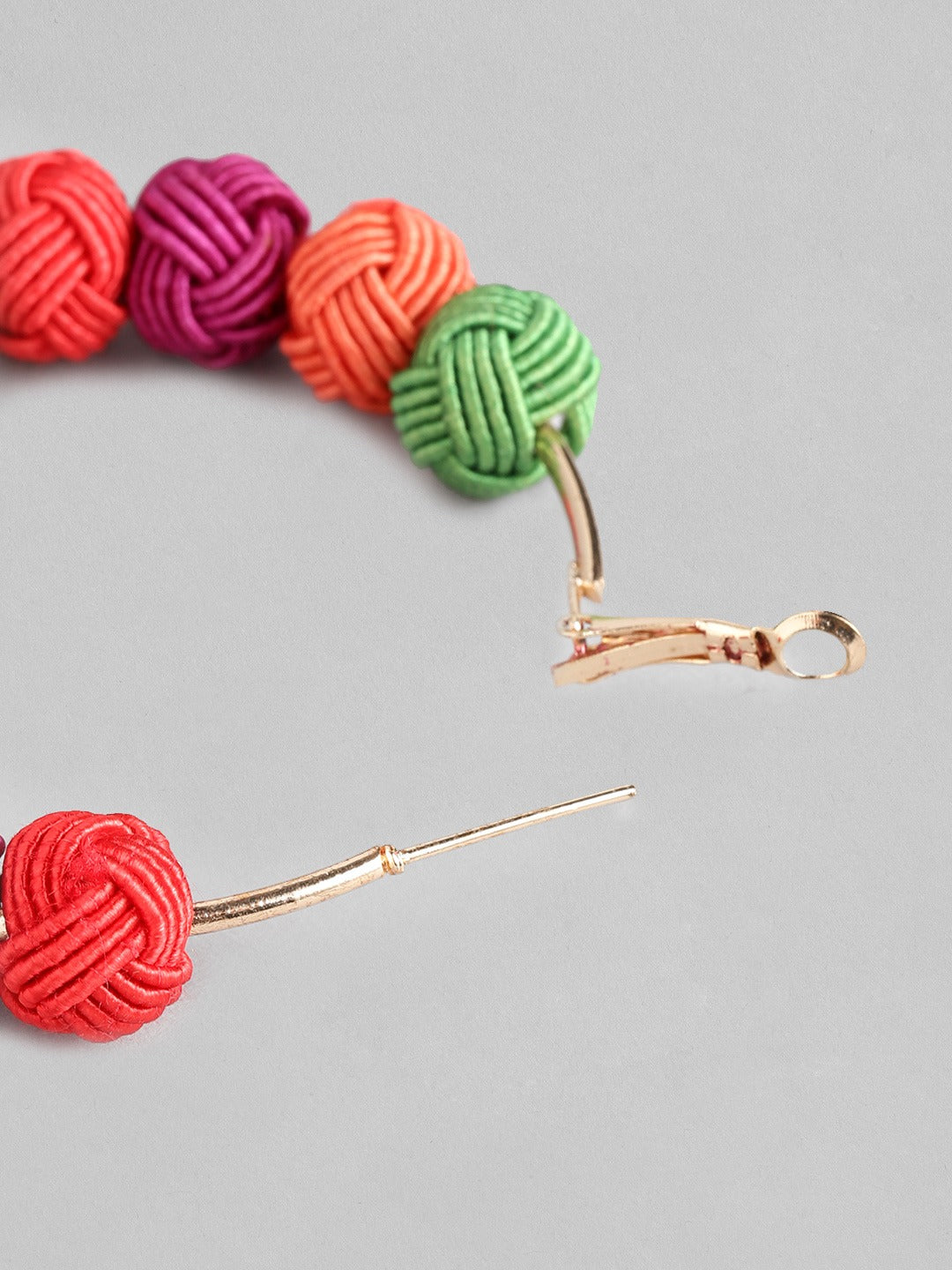 Blueberry multi ball detailing hoop earring