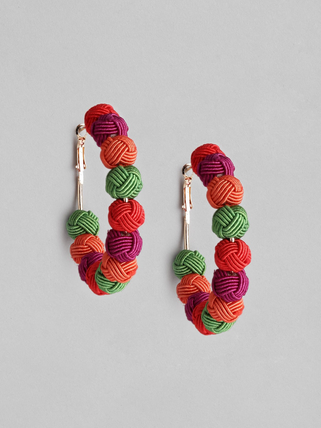 Blueberry multi ball detailing hoop earring
