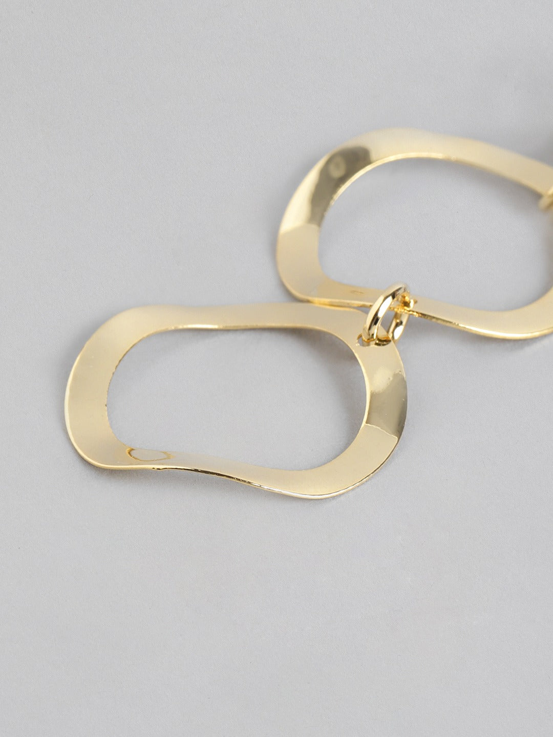 Blueberry gold plated circular drop earring