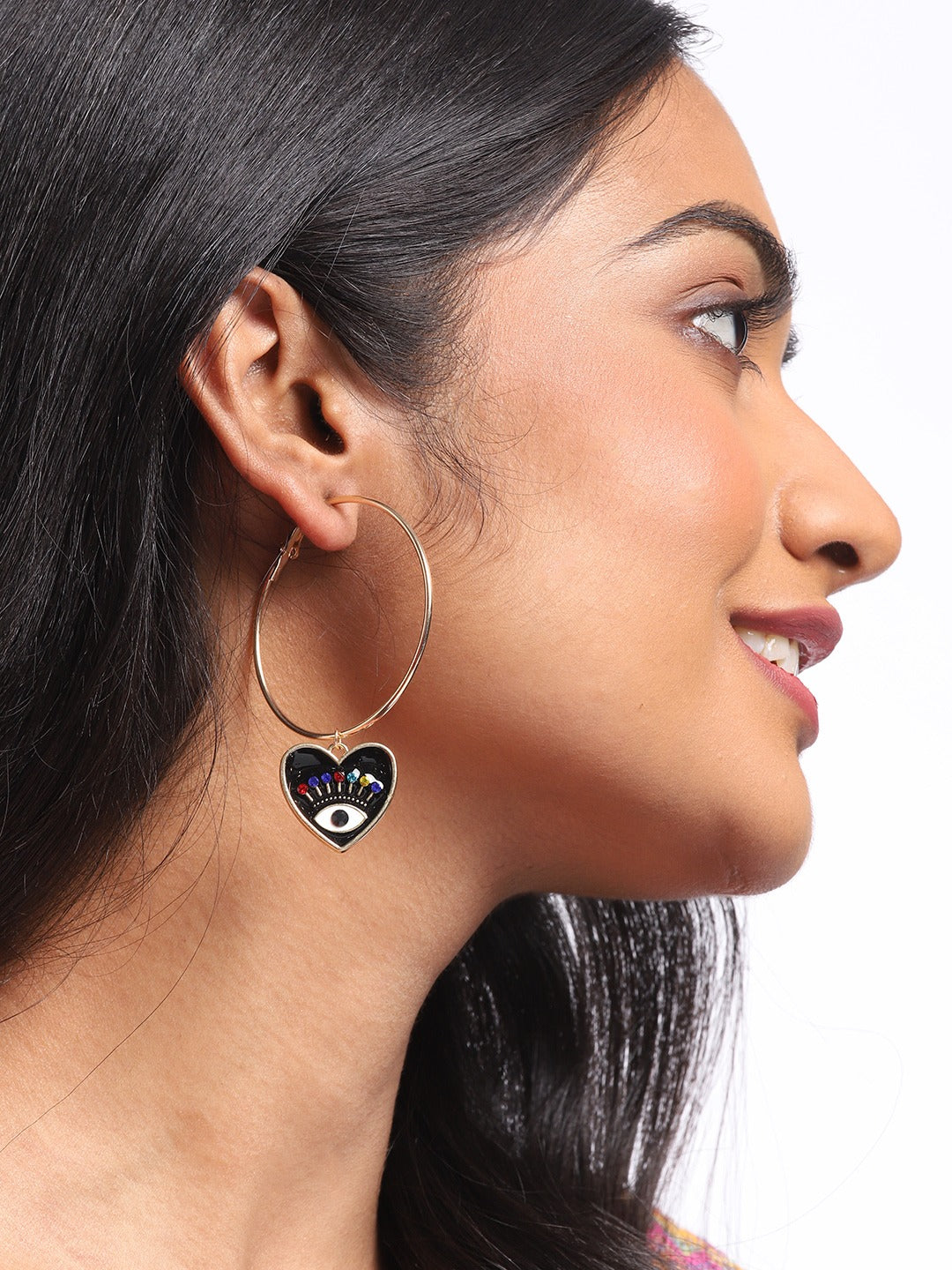 Blueberry I heart you earrings