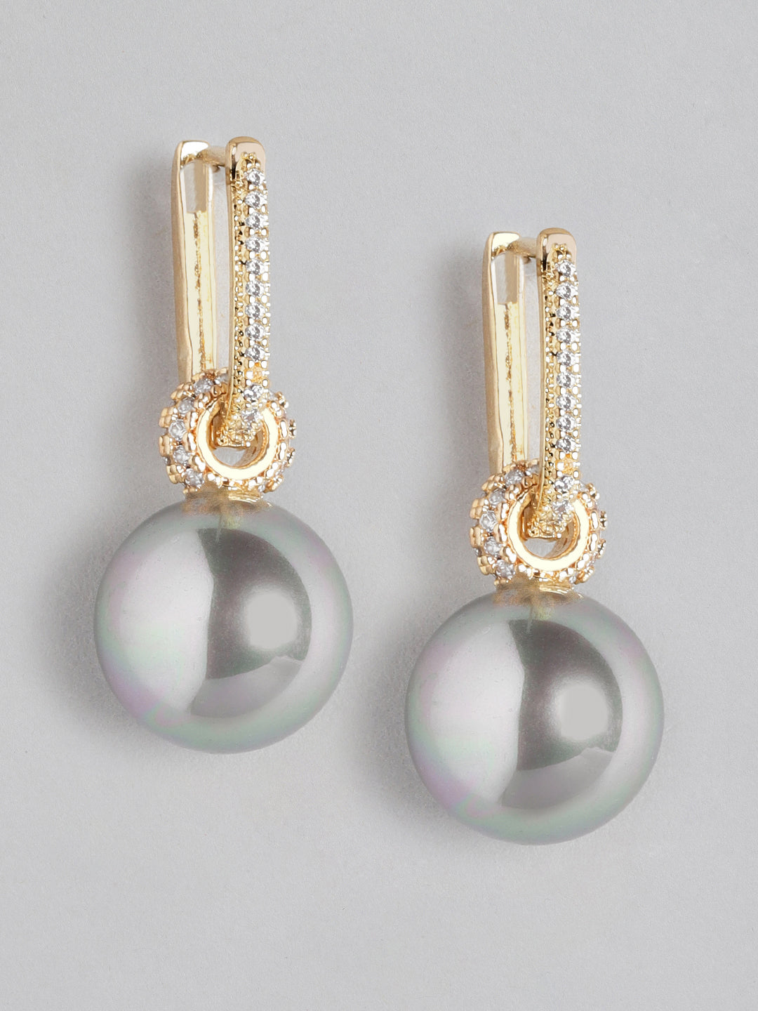 Blueberry Petra pearl drop earrings