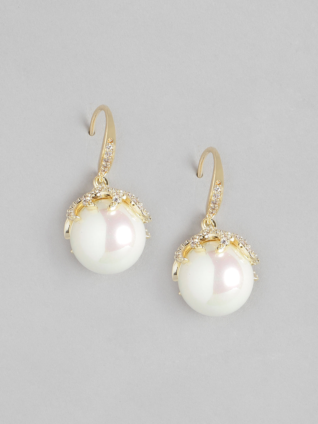 Blueberry Petra pearl drop earrings