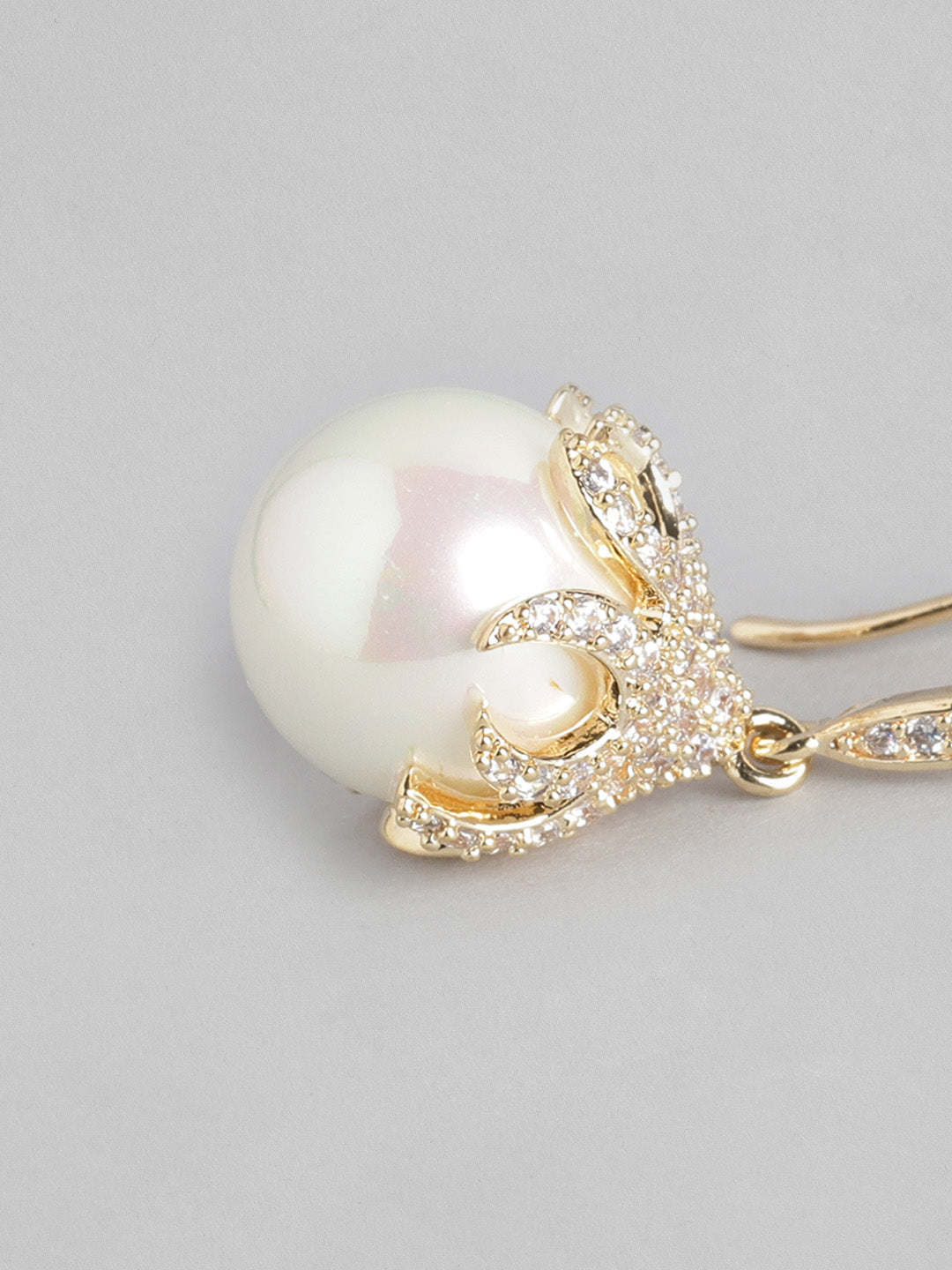Blueberry Petra pearl drop earrings