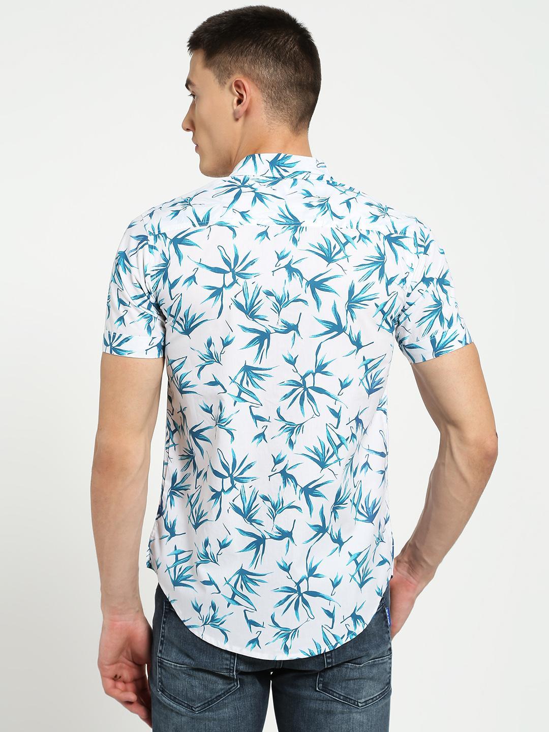 Lazy panda tropical leaf print shirt