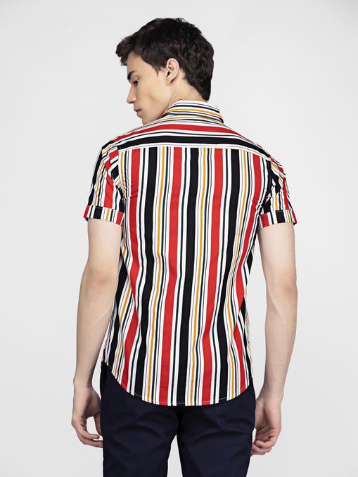 Multi colour stripe print shirt