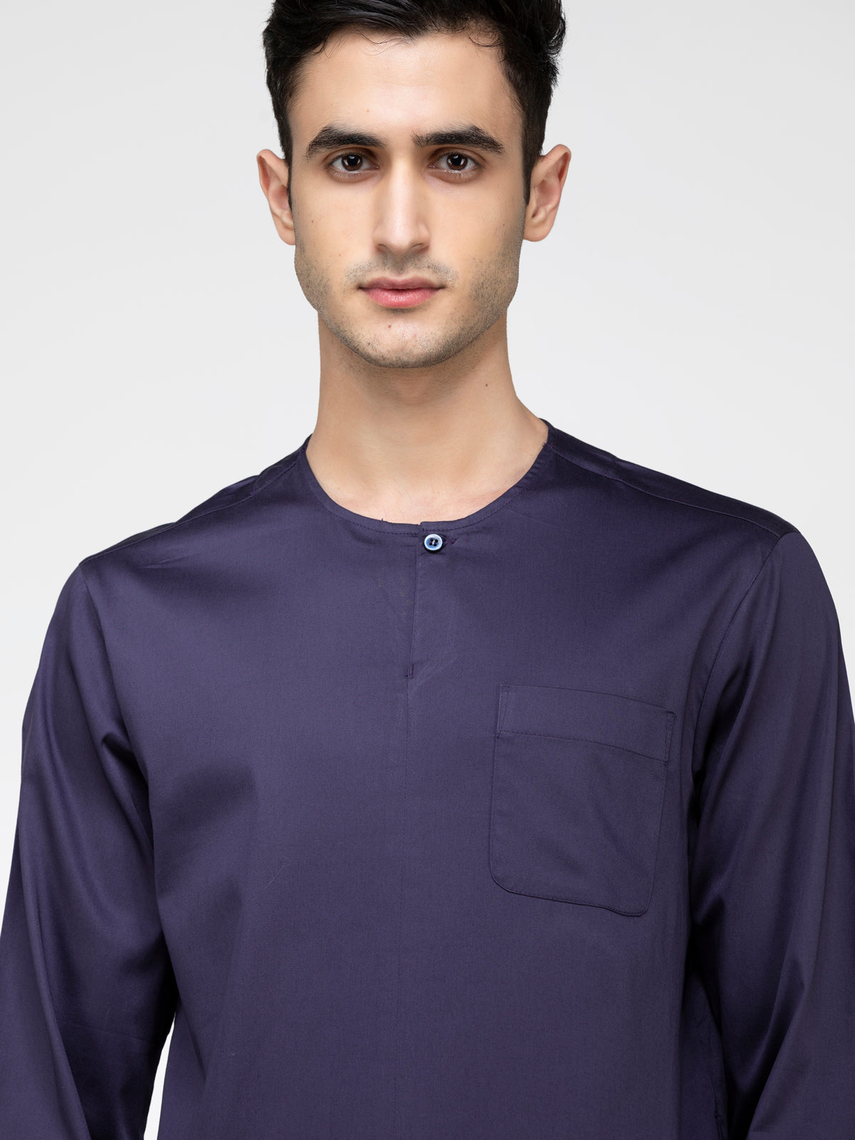 Lazy panda navy blue cotton kurta