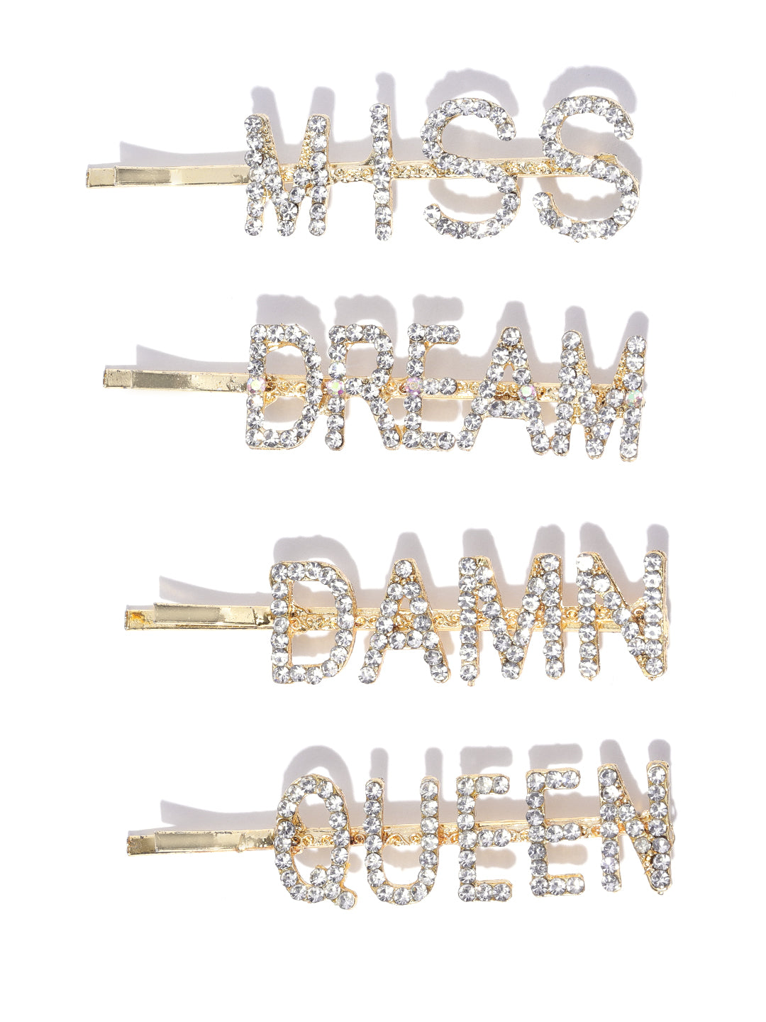 Blueberry set of 4 gold plated bobby pins