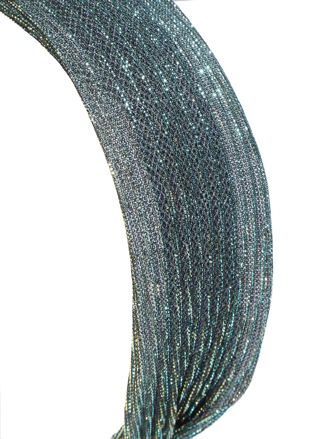 Blueberry green simar fabric beaded hair band