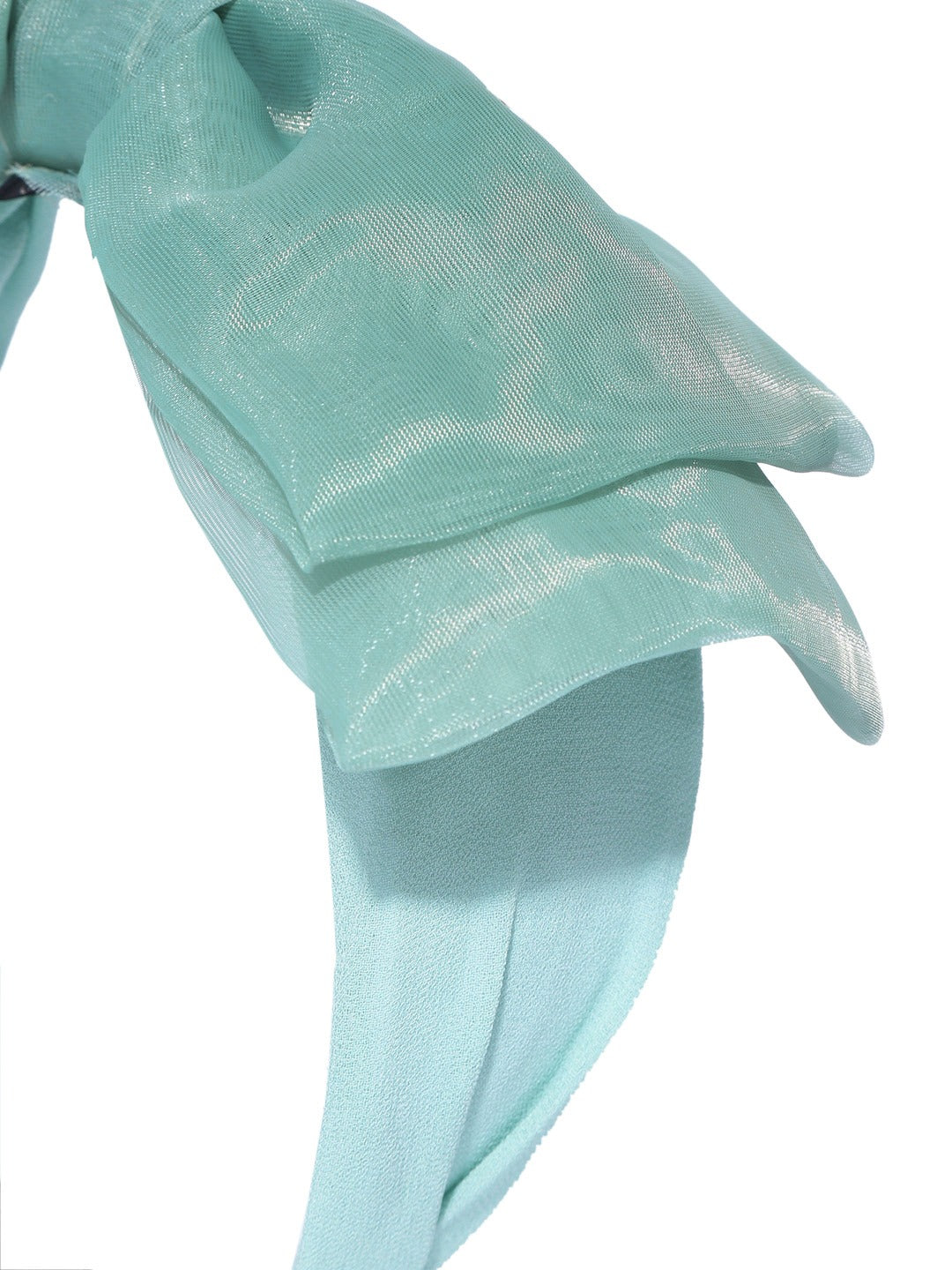 Blueberry Sea green net fabric knot hair band
