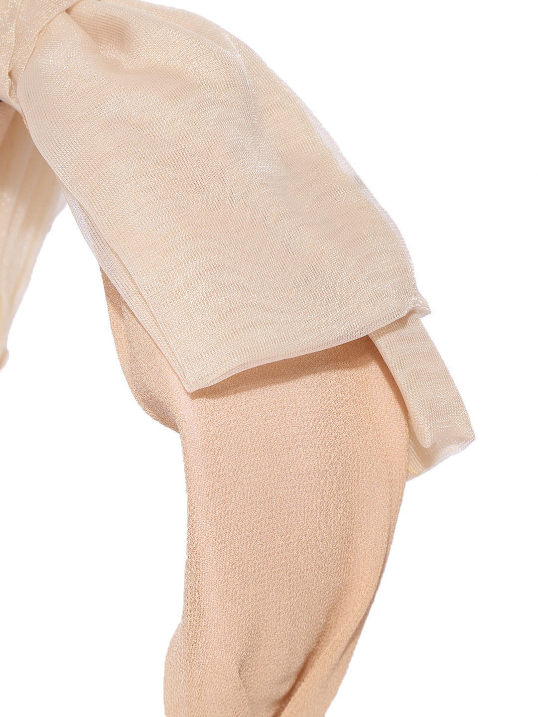 Blueberry Beige net fabric knot hair band