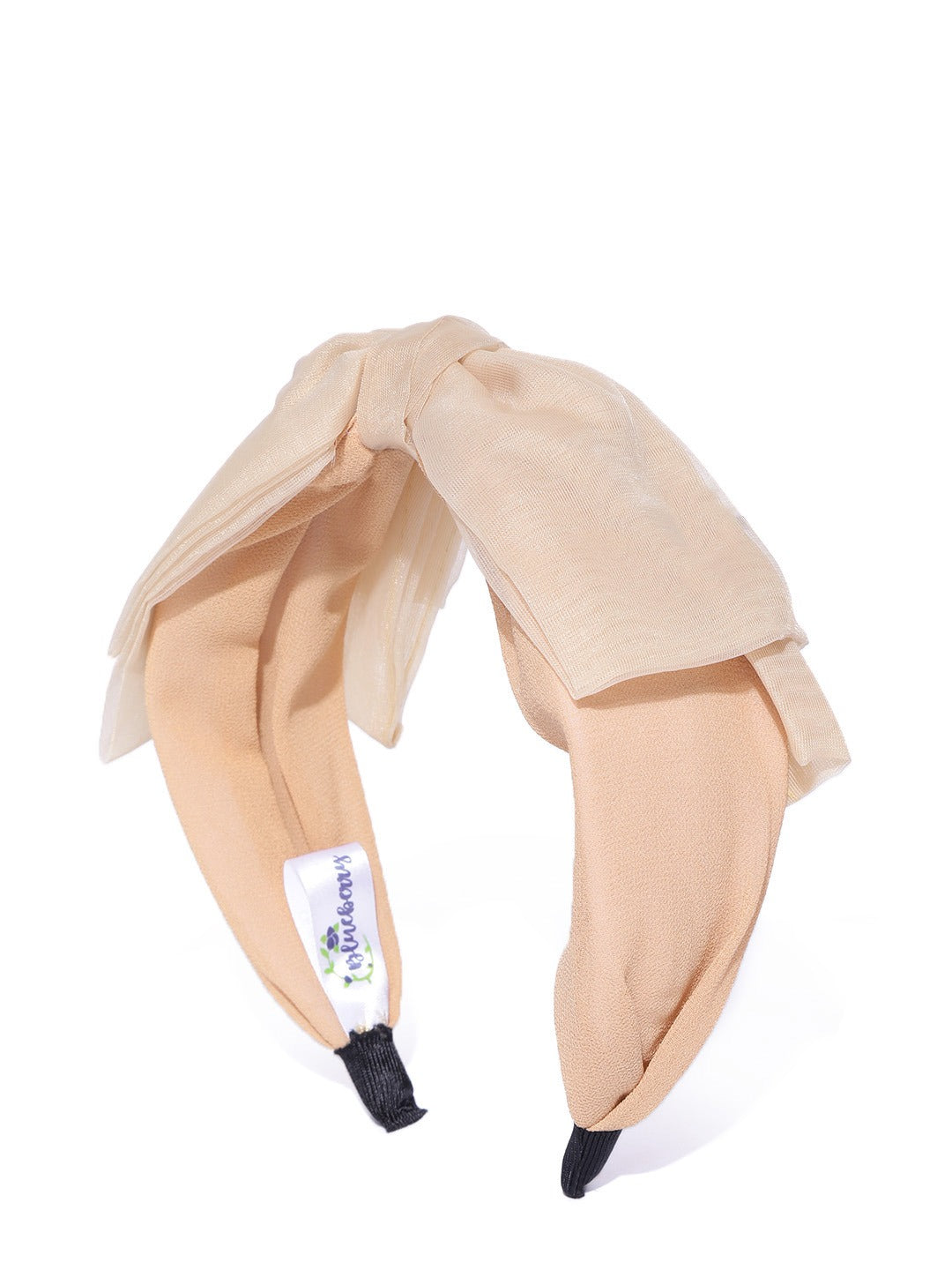 Blueberry Beige net fabric knot hair band