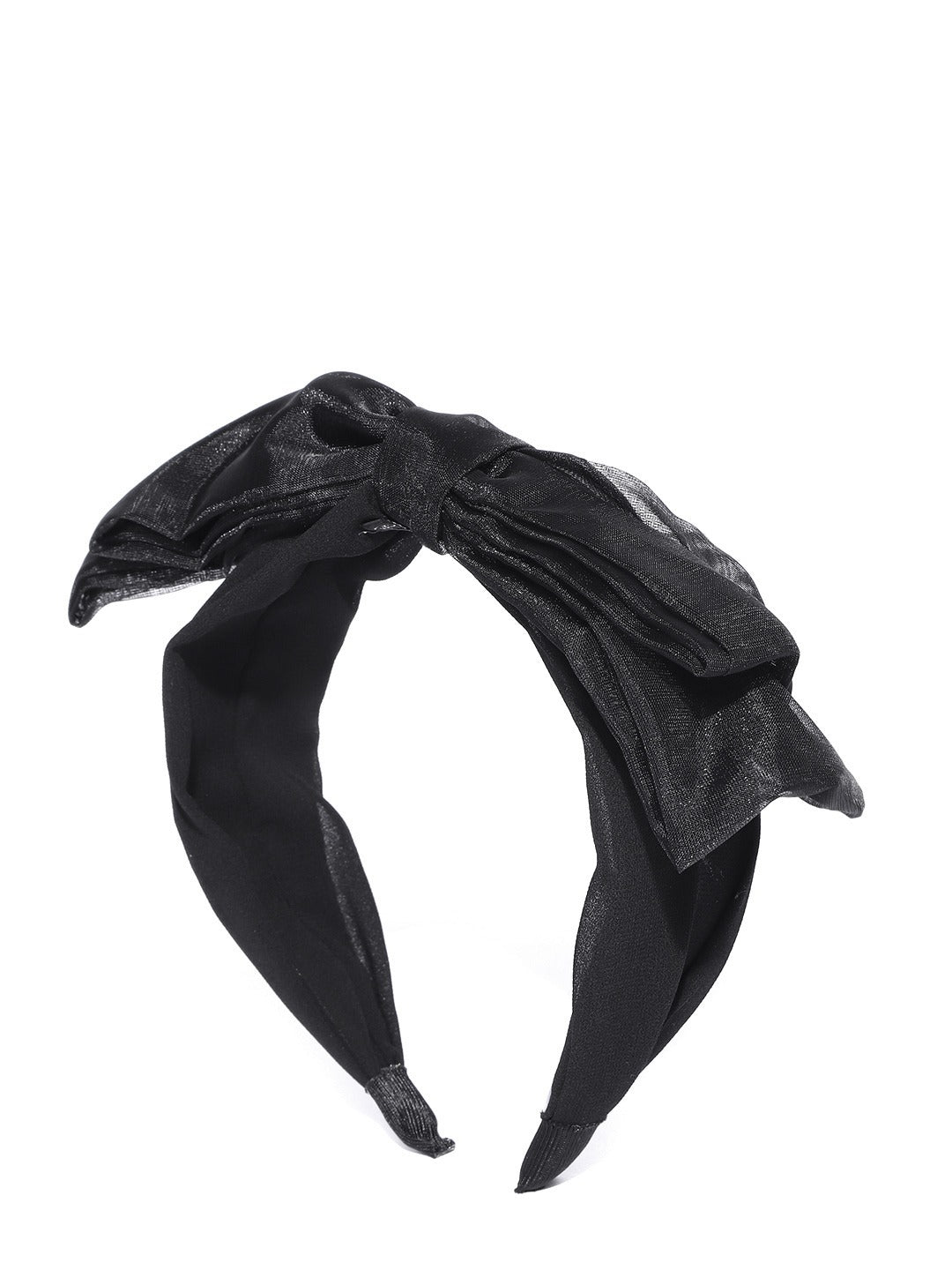 Blueberry black net fabric knot hair band