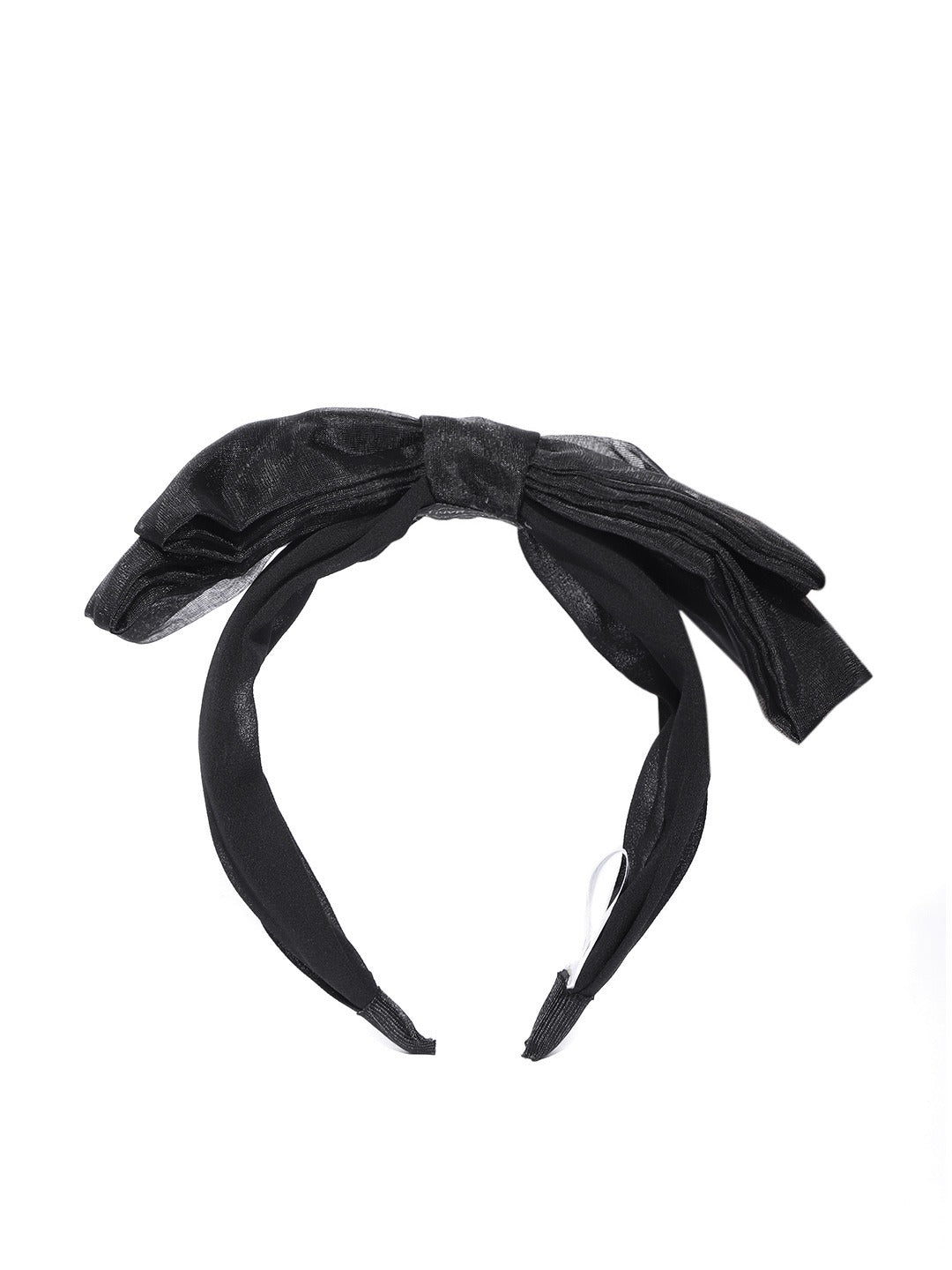 Blueberry black net fabric knot hair band