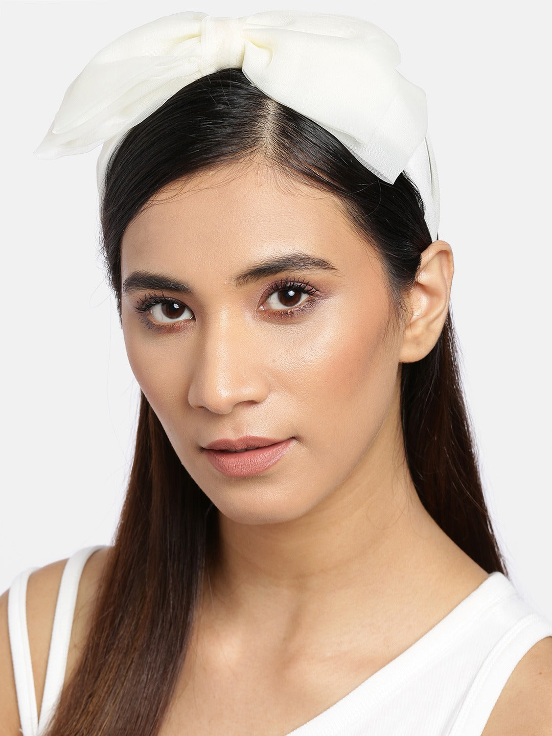Blueberry Cream net fabric knot hair band
