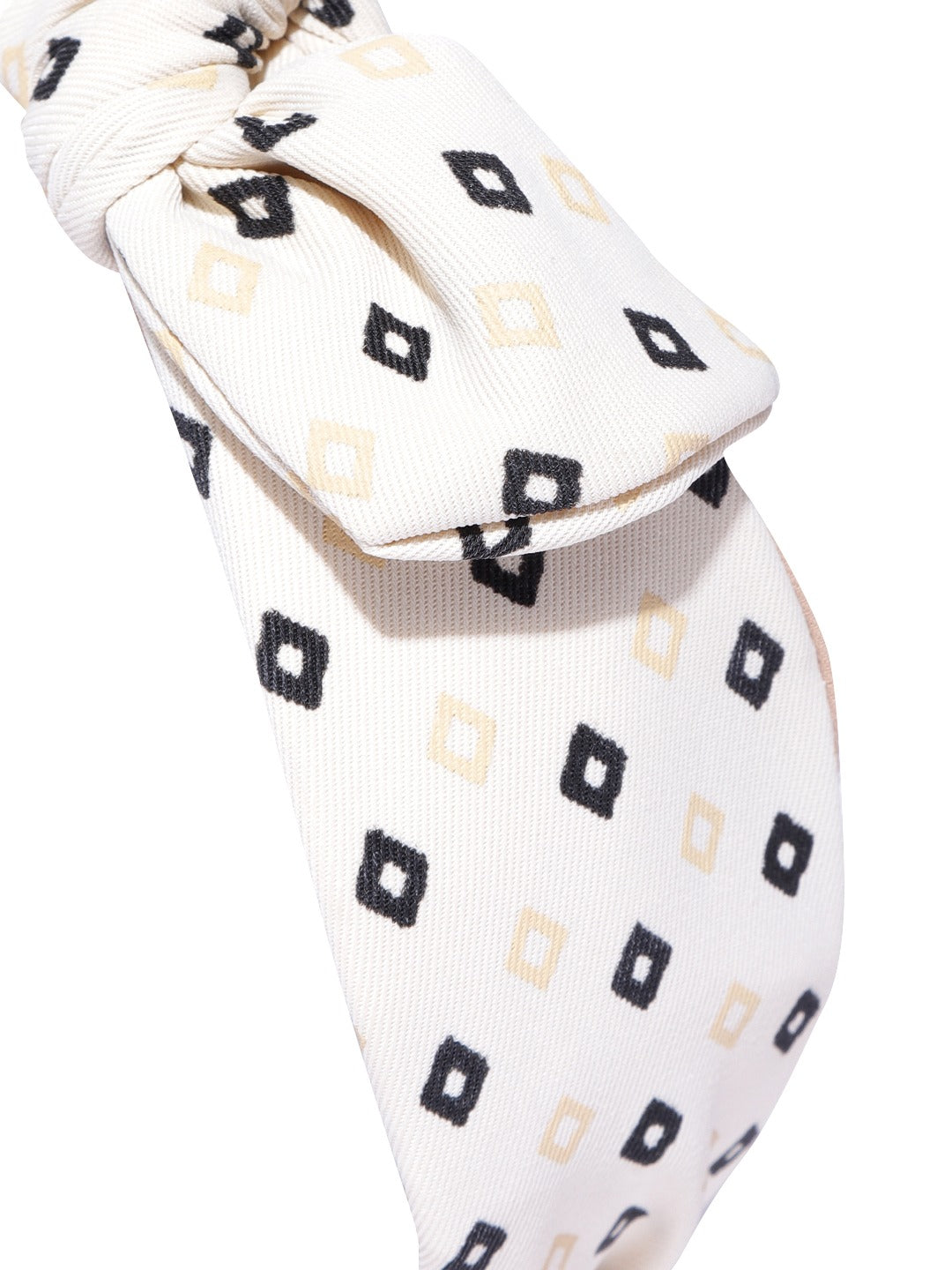 Blueberry offwhite printed knot hairband