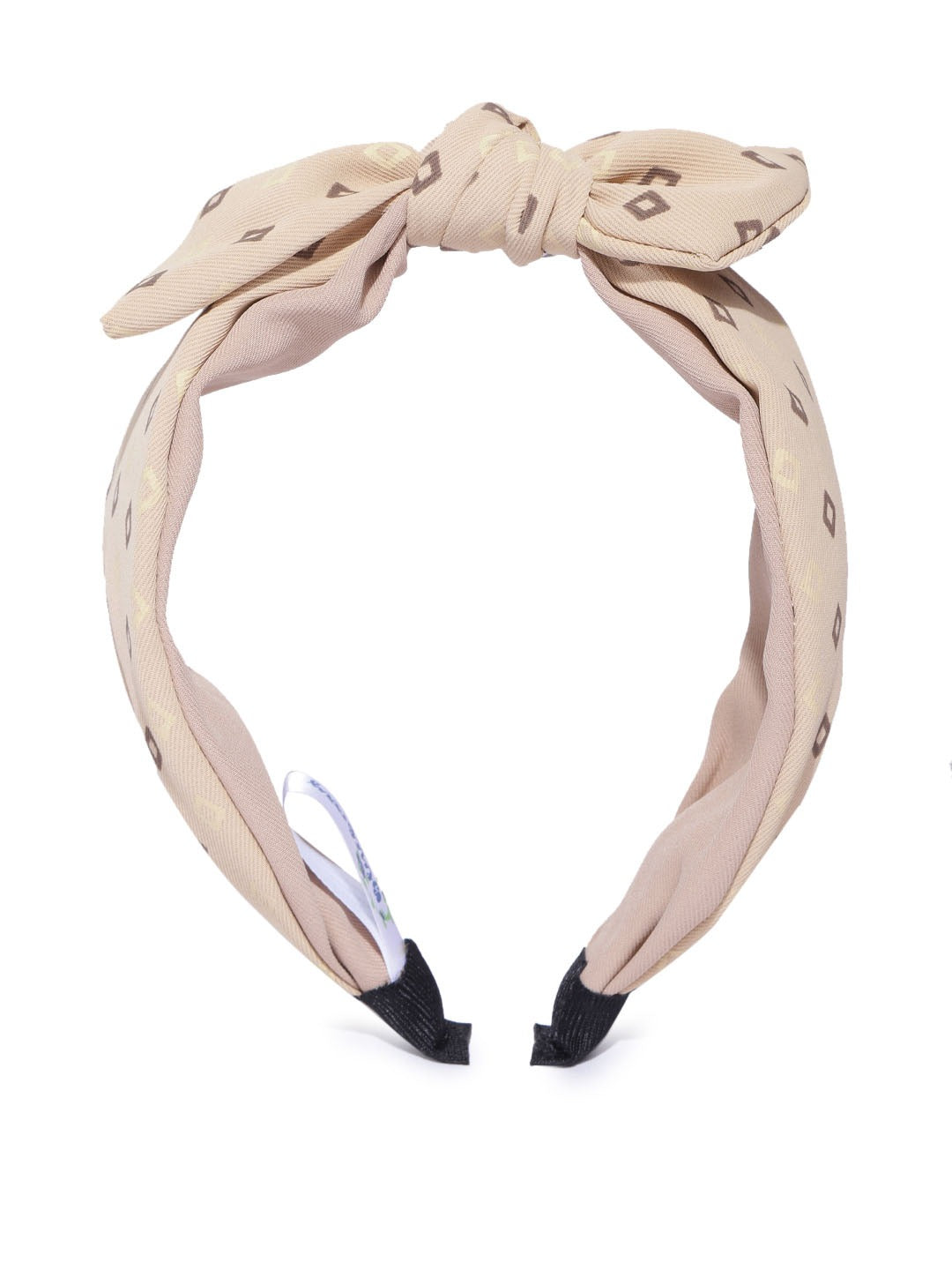 Blueberry beige printed knot hairband