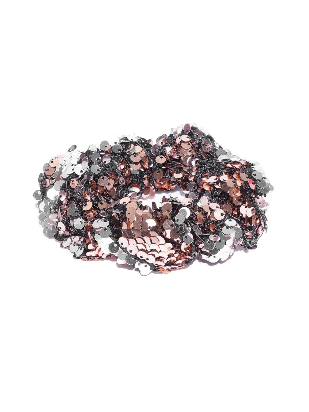 Blueberry Golden and silver sequin embellished scrunchies