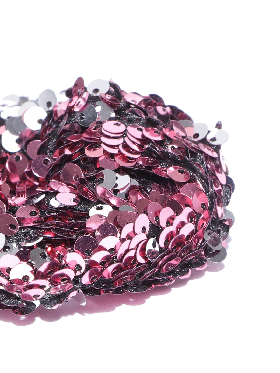 Blueberry Peach sequin embellished scrunchies
