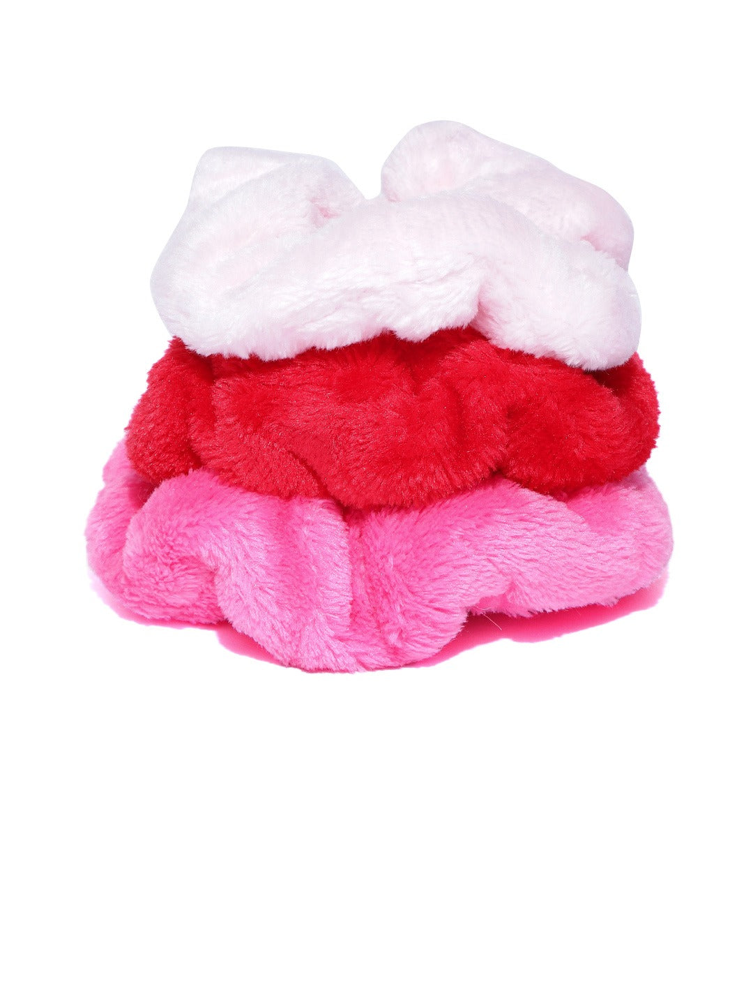 Blueberry set of 3 multi color velvet scrunchies