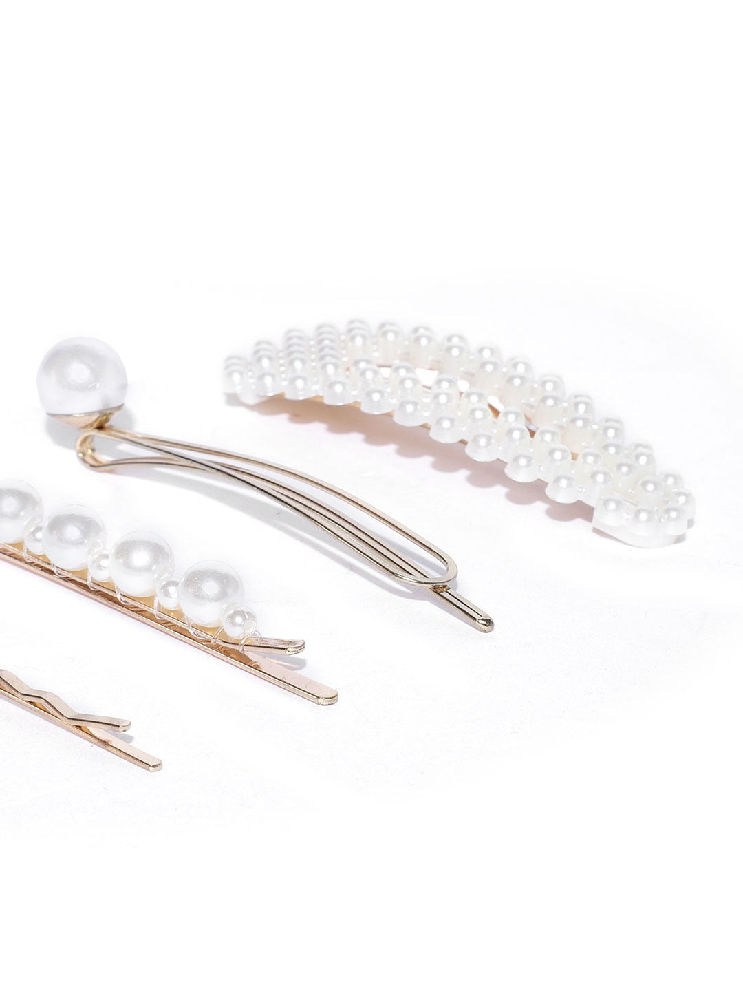 Blueberry set of 4 pearl embellished hair clips