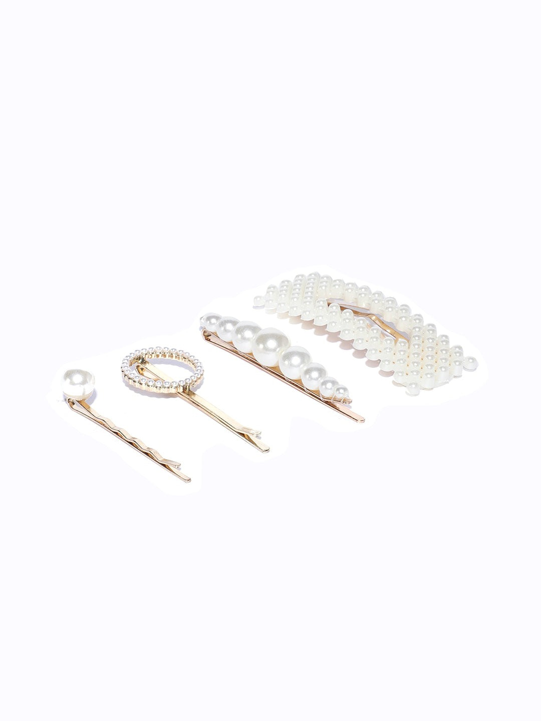 Blueberry set of 4 pearl embellished hair clips