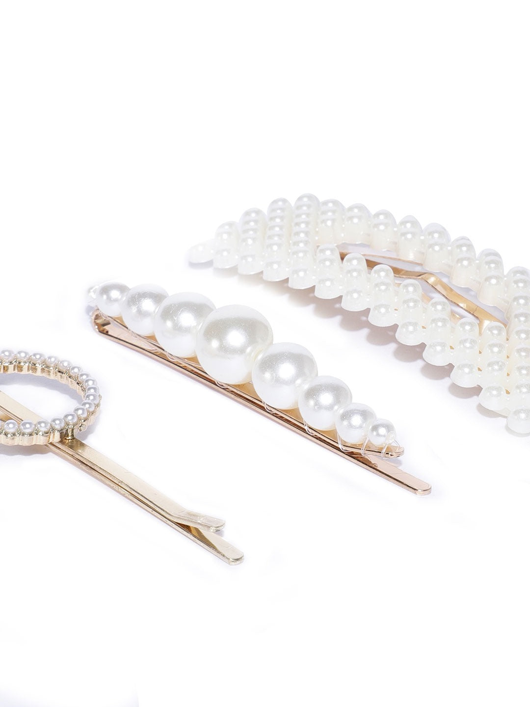 Blueberry set of 4 pearl embellished hair clips