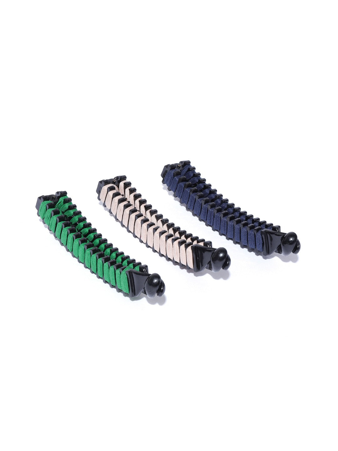 Blueberry set of 3 multi banana clips