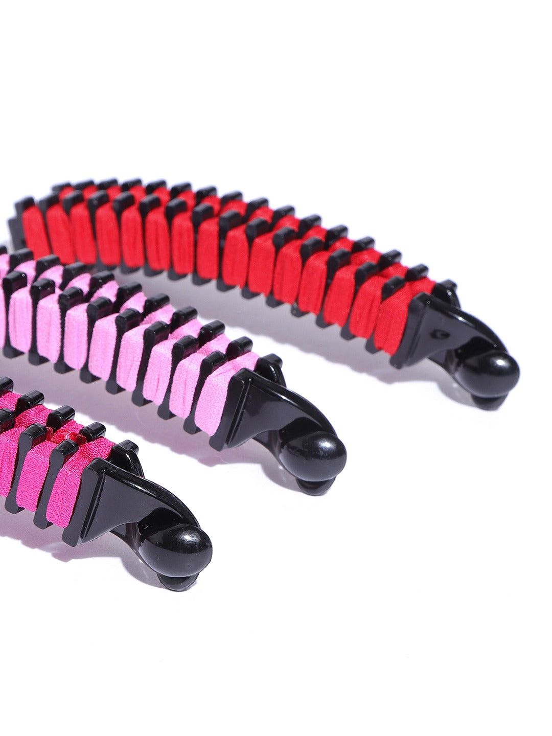 Blueberry set of 3 multi banana clips