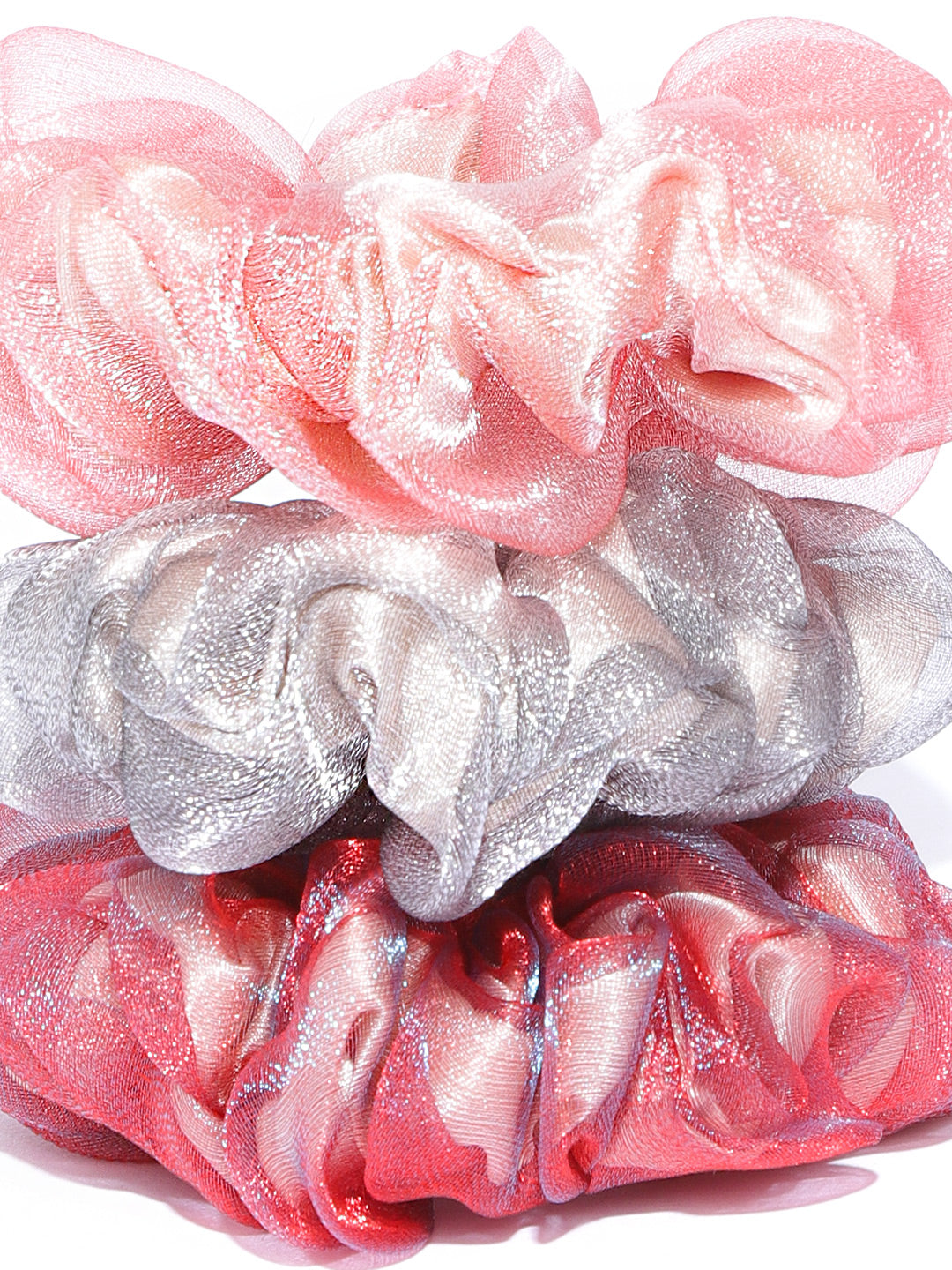 Blueberry set of 3 multi color scrunchies