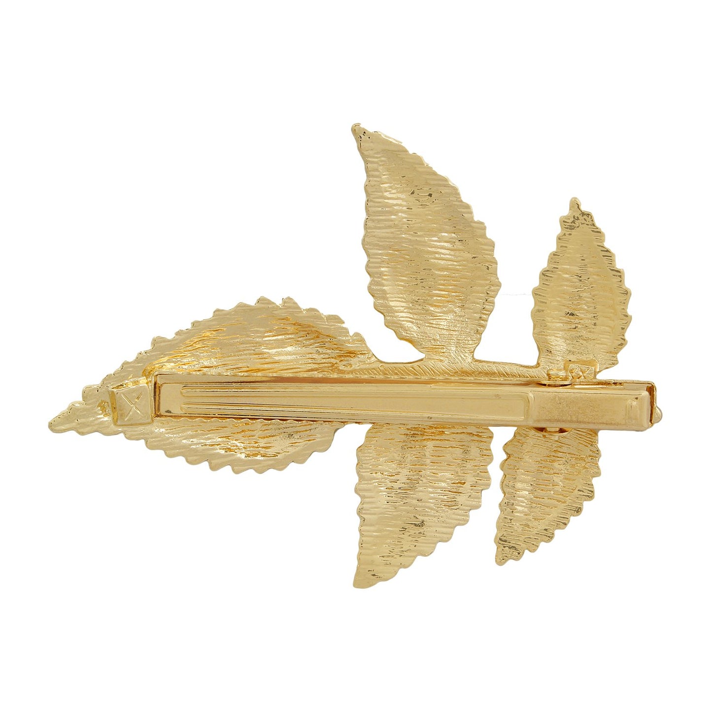 Blueberry gold leafy hair clip