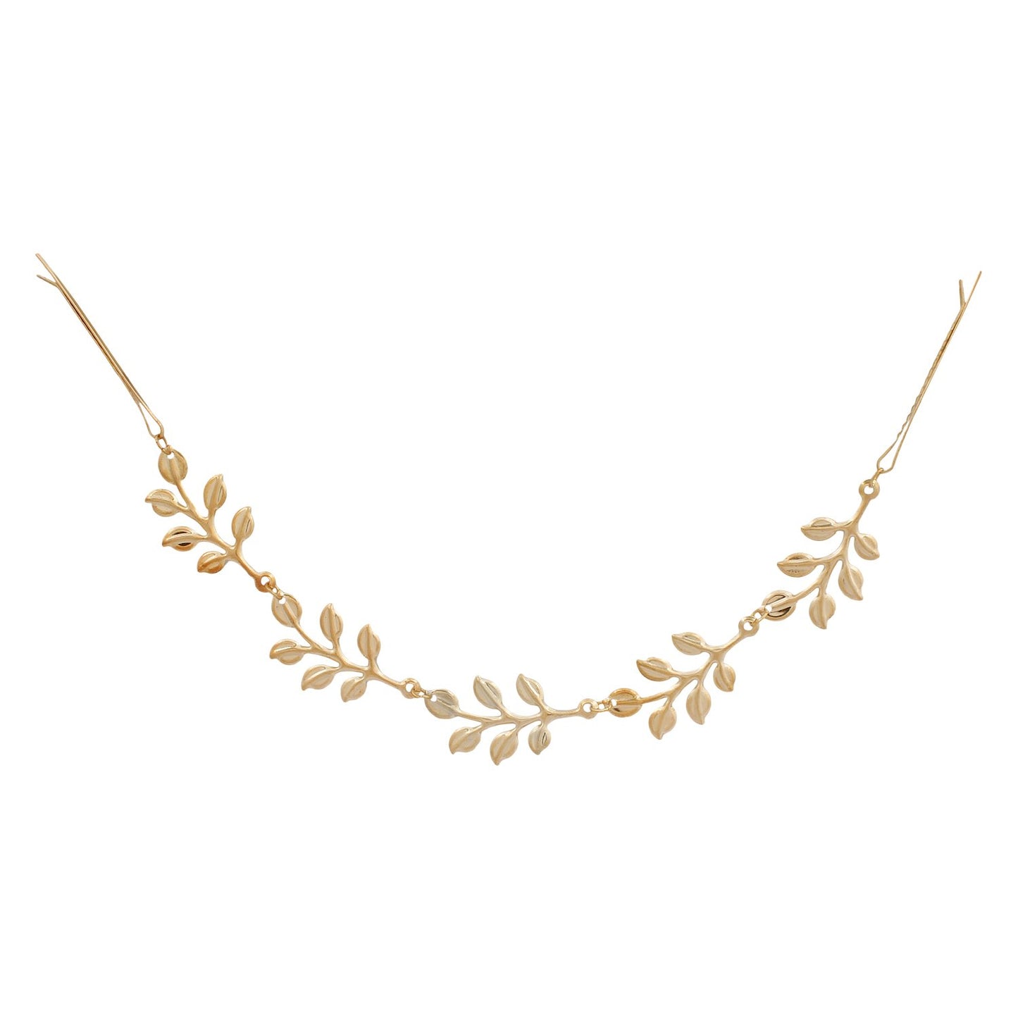 Blueberry leaf shaped gold hairpin