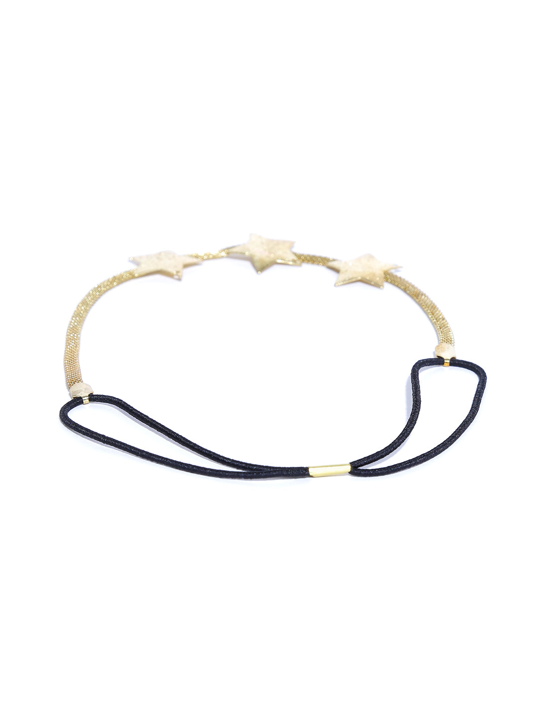 Gold toned elasticated hair band