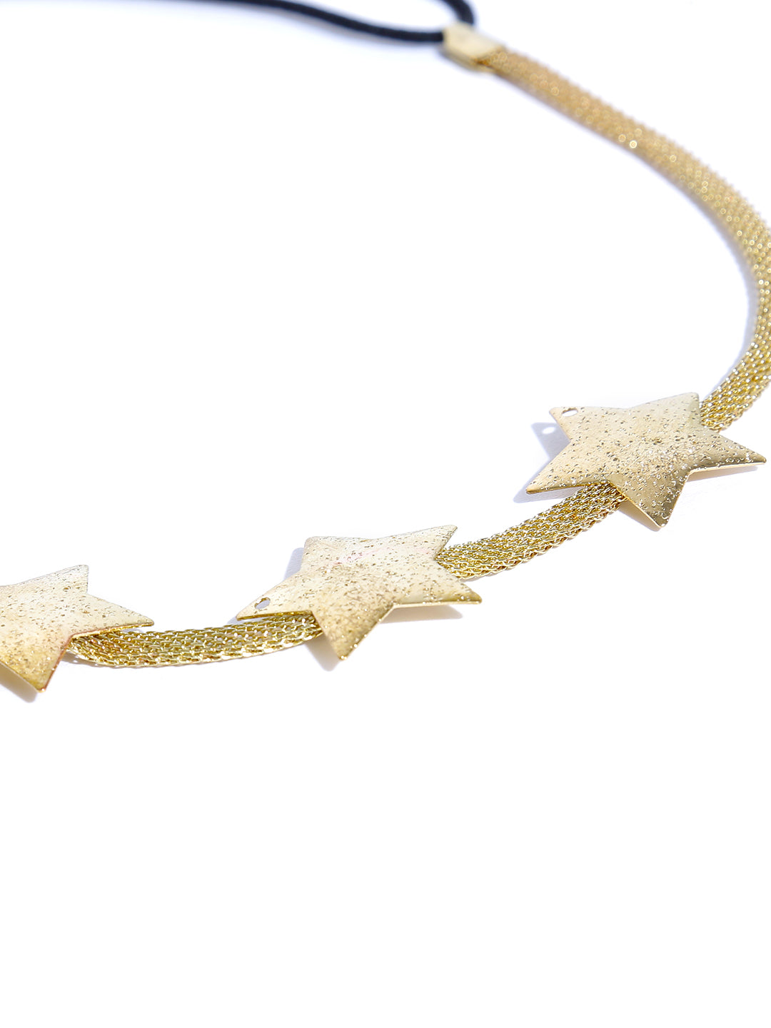 Gold toned elasticated hair band