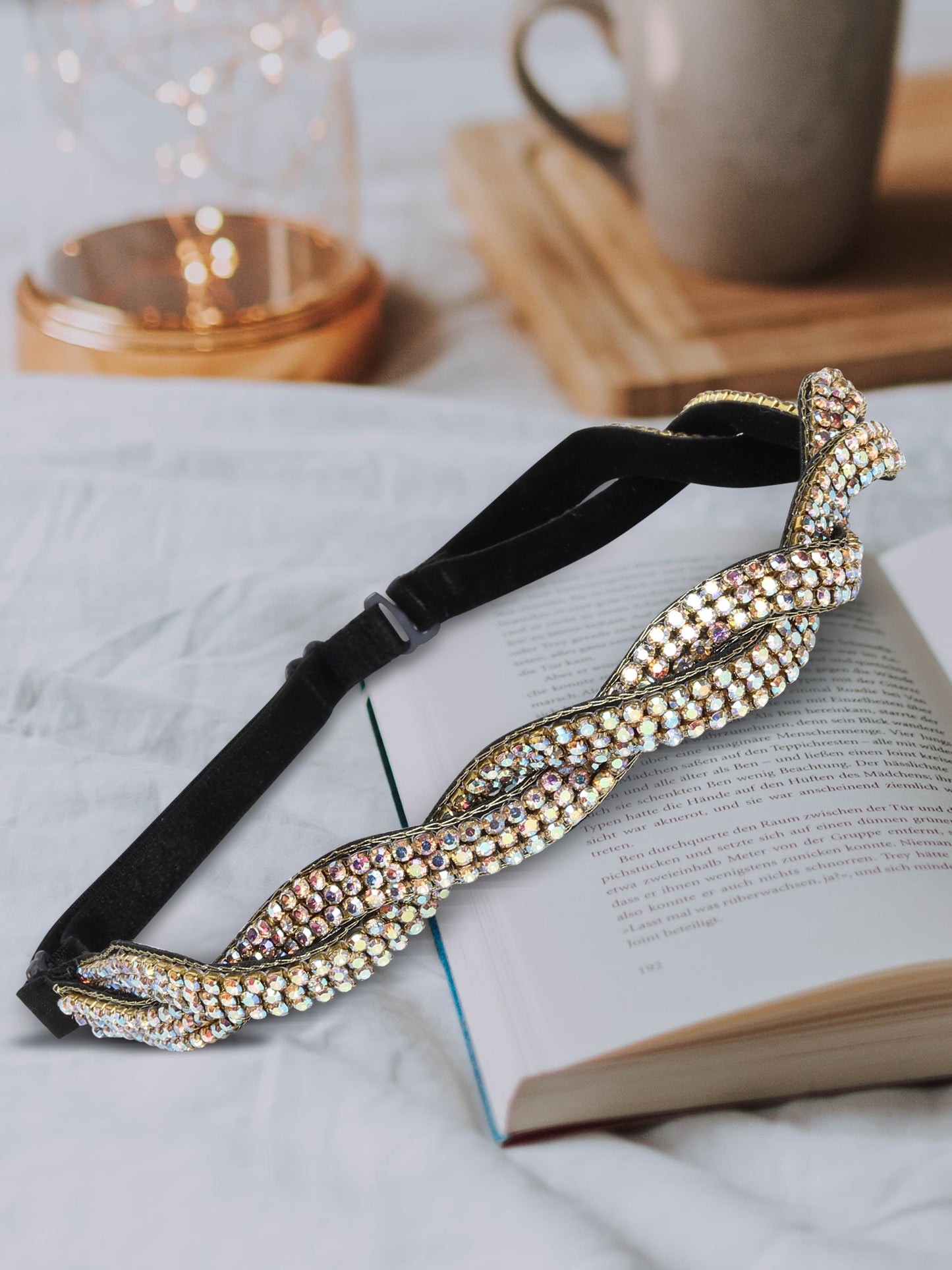 Blueberry multi color stone detailing hair band