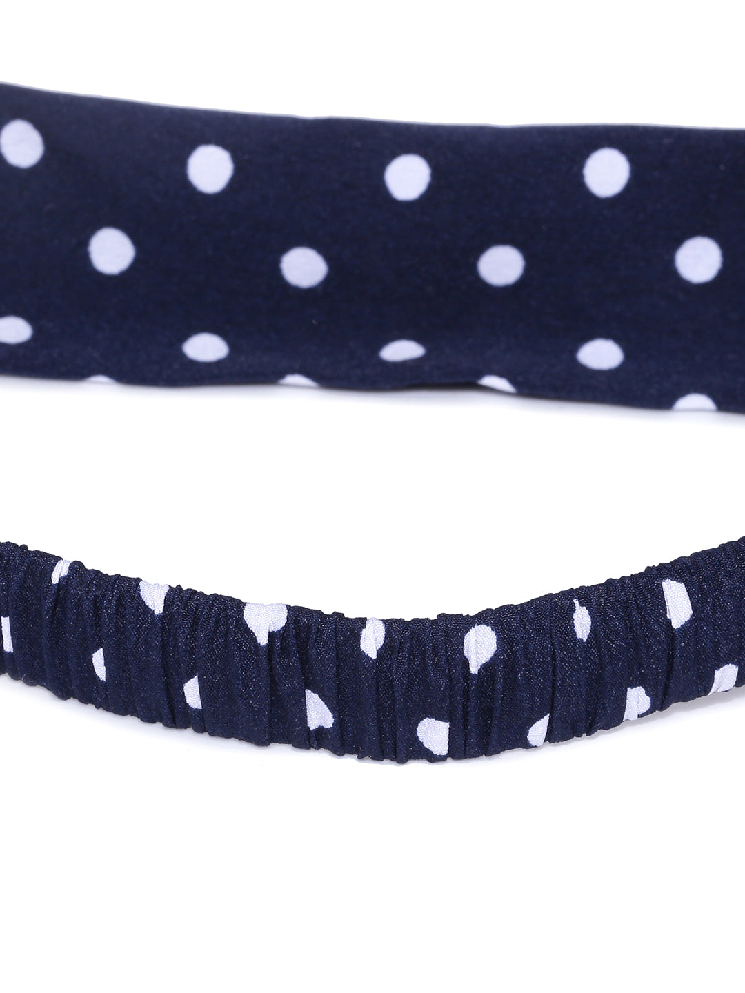 Blueberry navy blue polka dot hair band