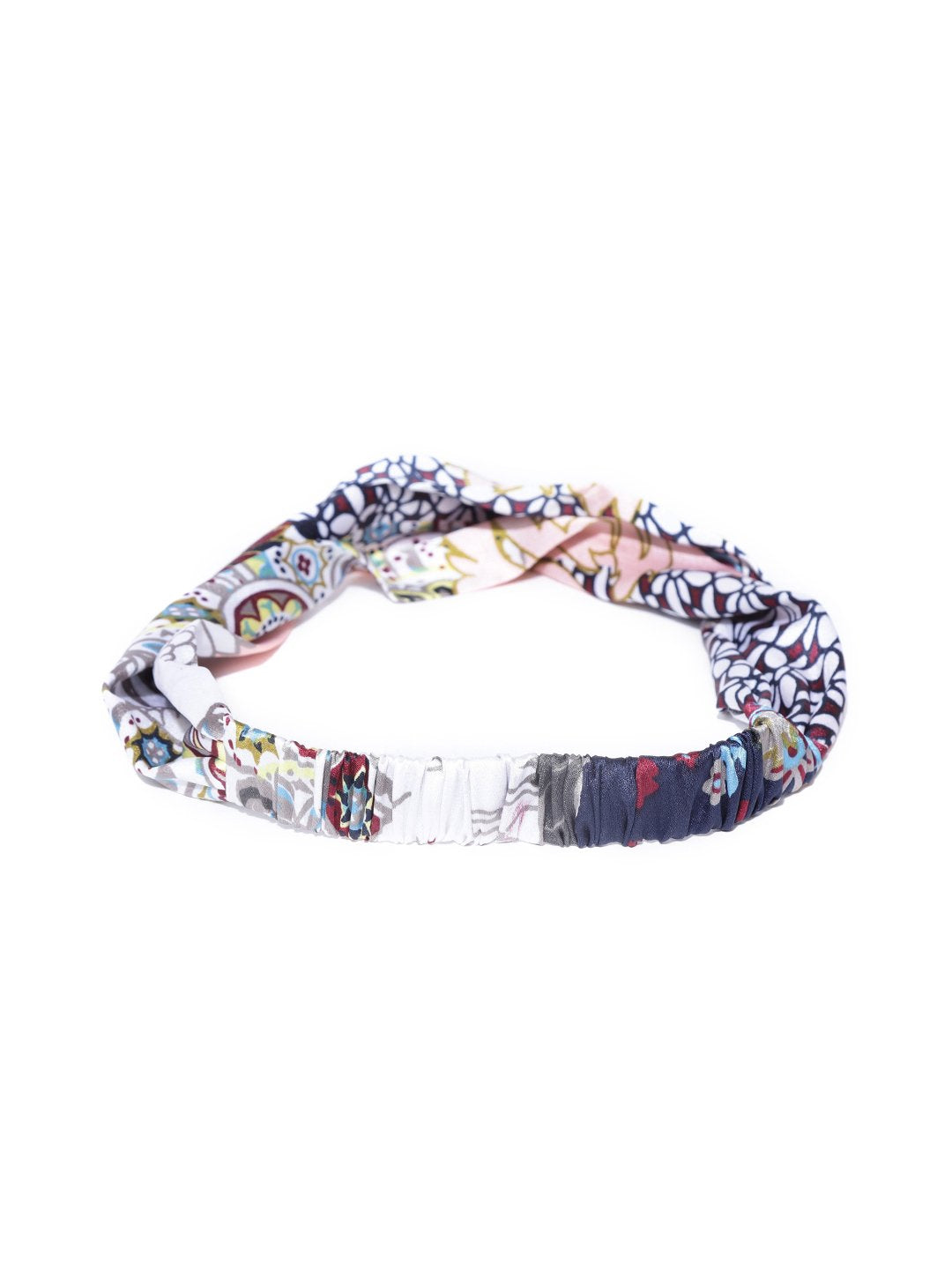 Blueberry multi coloured printed satin headwrap