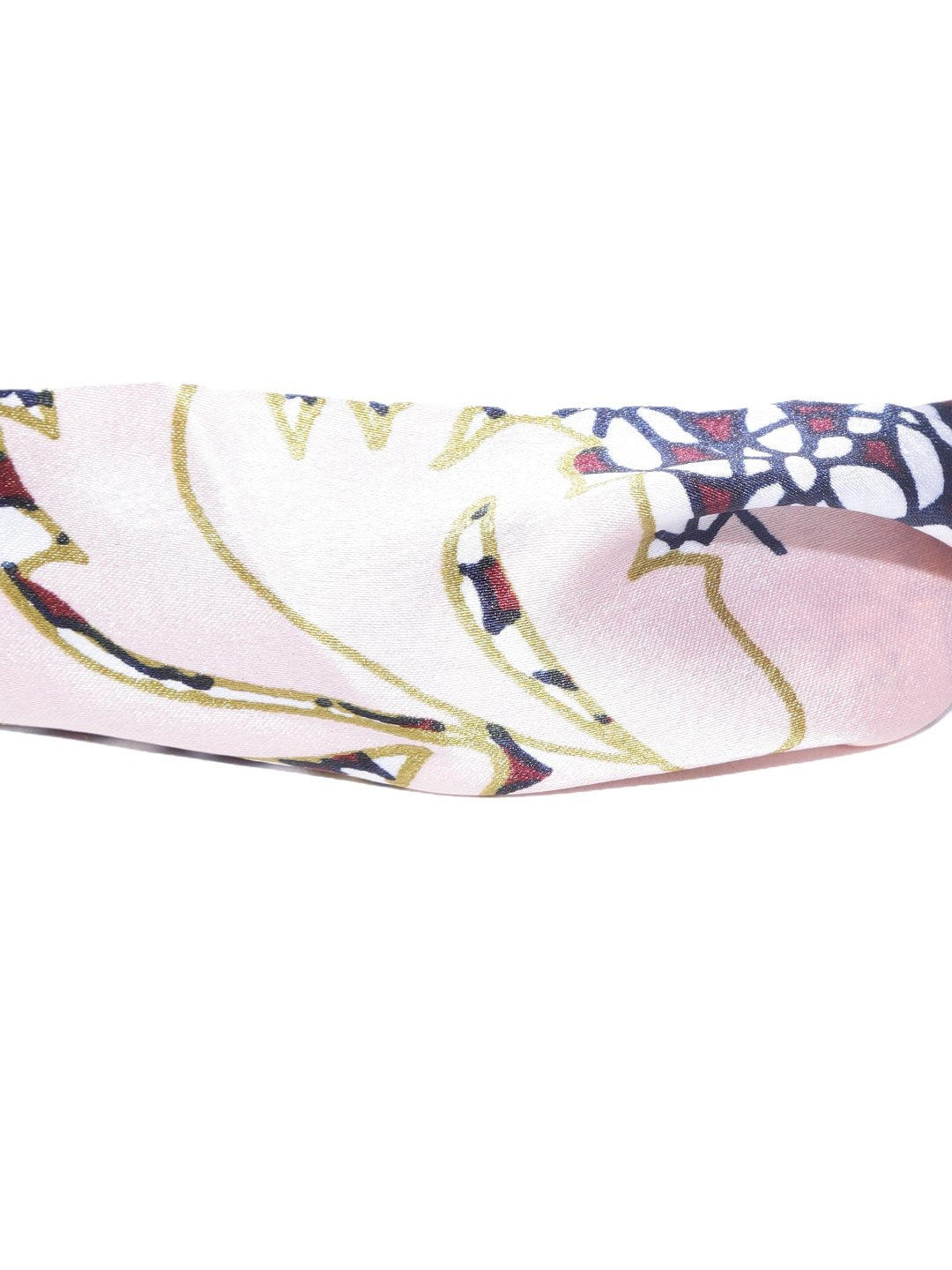 Blueberry multi coloured printed satin headwrap