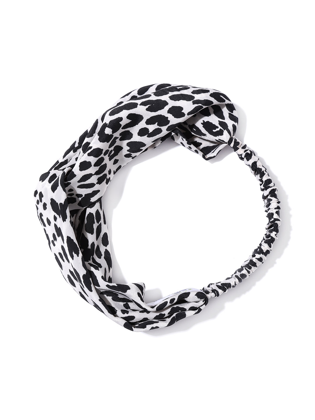 Blueberry white and black tigers print knotted hair band