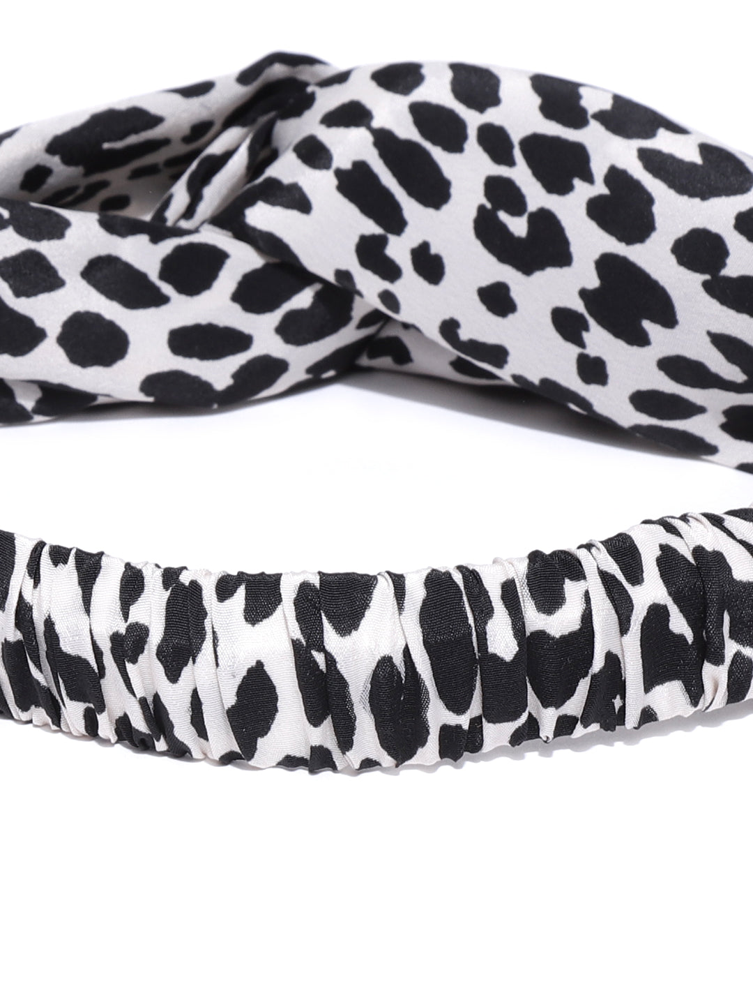 Blueberry white and black tigers print knotted hair band