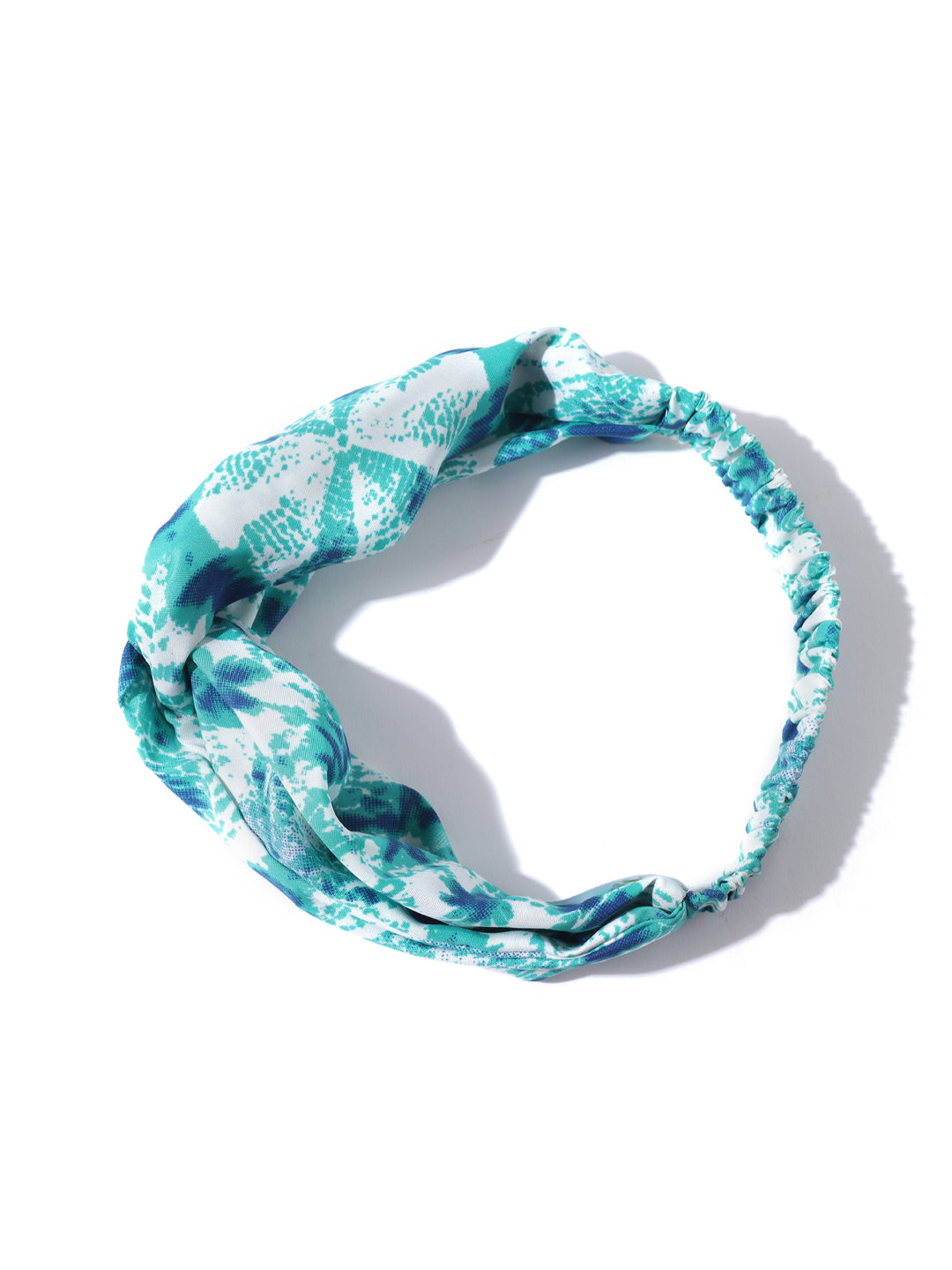 Blueberry blue color printed hair band