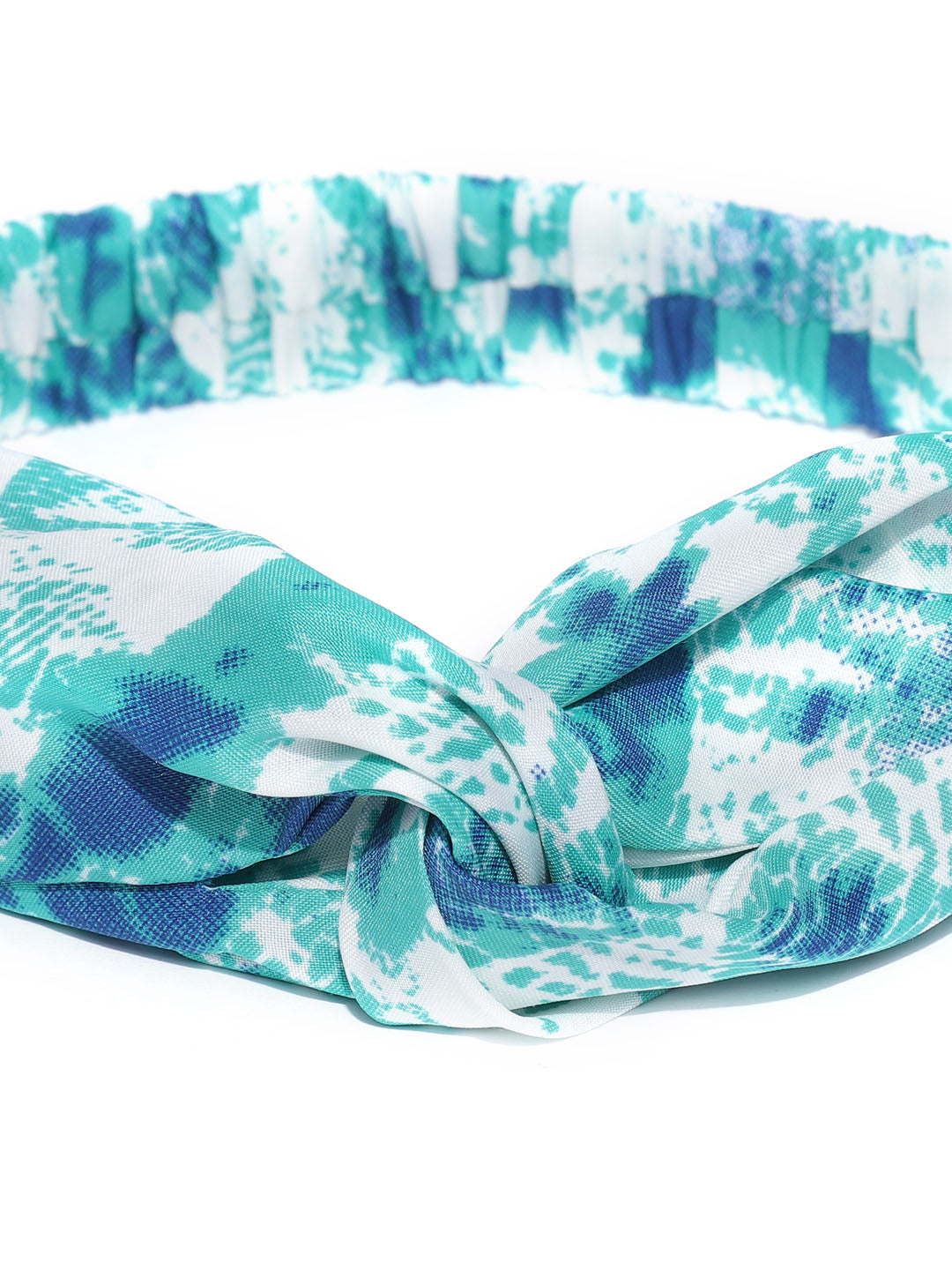 Blueberry blue color printed hair band